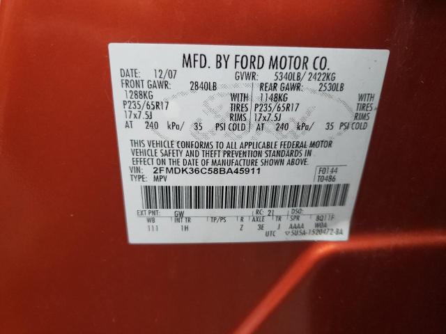 Photo 11 VIN: 2FMDK36C58BA45911 - FORD EDGE SE 