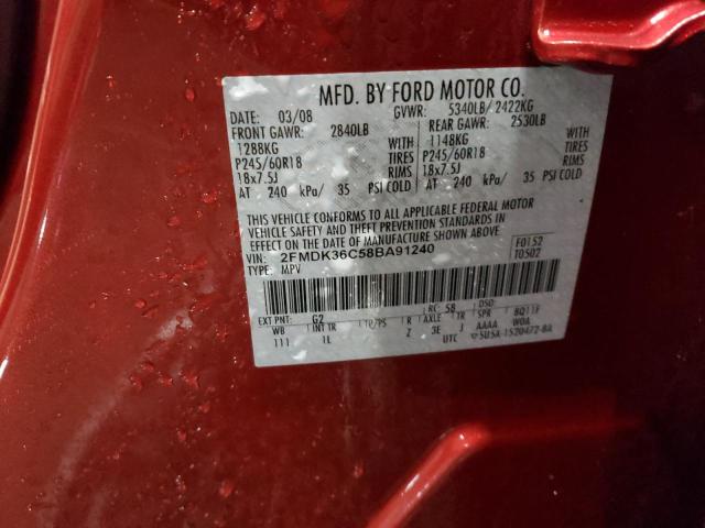 Photo 12 VIN: 2FMDK36C58BA91240 - FORD EDGE SE 