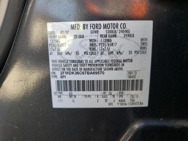 Photo 11 VIN: 2FMDK36C67BA69570 - FORD EDGE 