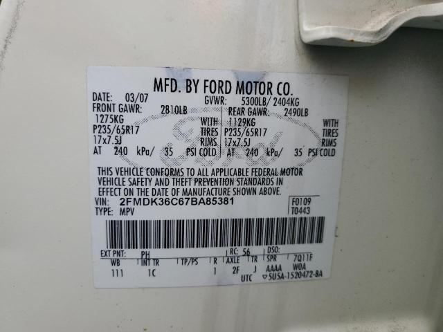 Photo 12 VIN: 2FMDK36C67BA85381 - FORD EDGE 