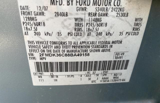 Photo 9 VIN: 2FMDK36C88BA49158 - FORD EDGE 