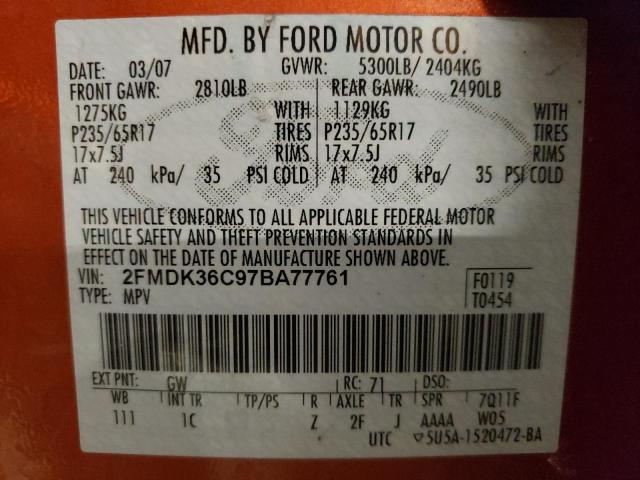 Photo 12 VIN: 2FMDK36C97BA77761 - FORD EDGE SE 