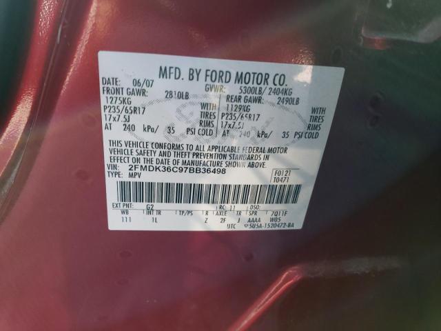 Photo 12 VIN: 2FMDK36C97BB36498 - FORD EDGE 