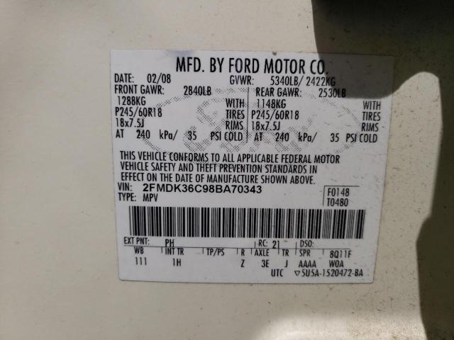 Photo 12 VIN: 2FMDK36C98BA70343 - FORD EDGE 