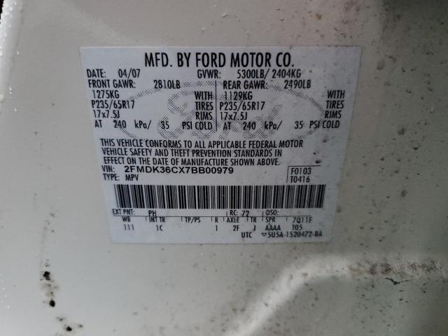 Photo 12 VIN: 2FMDK36CX7BB00979 - FORD EDGE SE 