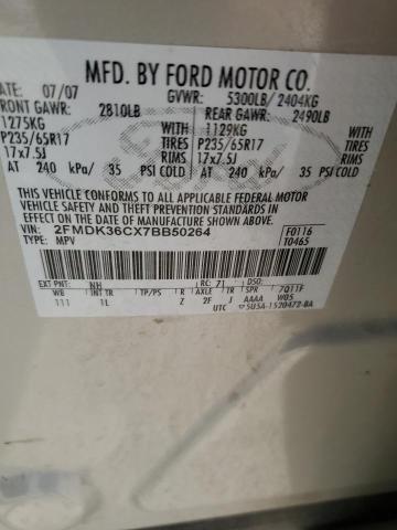 Photo 12 VIN: 2FMDK36CX7BB50264 - FORD EDGE 