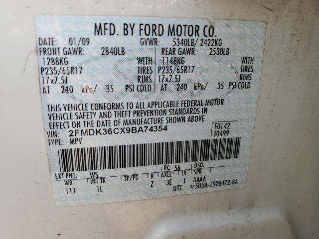 Photo 12 VIN: 2FMDK36CX9BA74354 - FORD EDGE SE 