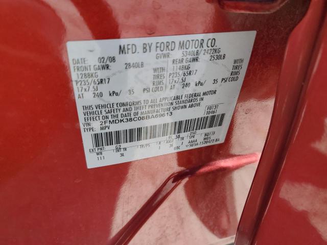 Photo 12 VIN: 2FMDK38C08BA69613 - FORD EDGE SEL 