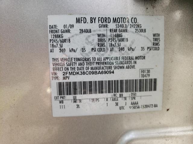 Photo 13 VIN: 2FMDK38C09BA69094 - FORD EDGE SEL 