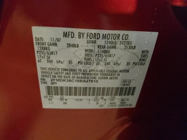 Photo 11 VIN: 2FMDK38C18BA27810 - FORD EDGE 