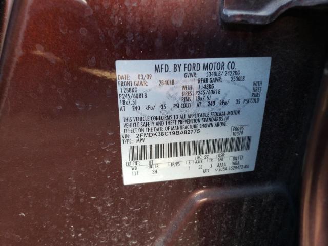 Photo 12 VIN: 2FMDK38C19BA82775 - FORD EDGE SEL 