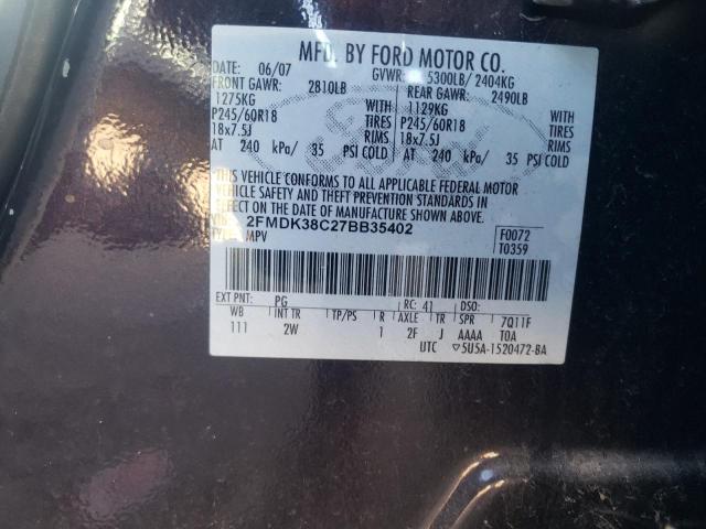 Photo 11 VIN: 2FMDK38C27BB35402 - FORD EDGE SEL 