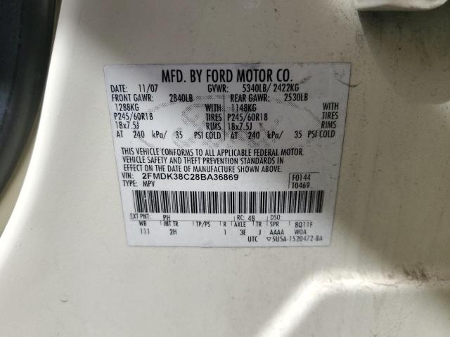 Photo 11 VIN: 2FMDK38C28BA36869 - FORD EDGE 