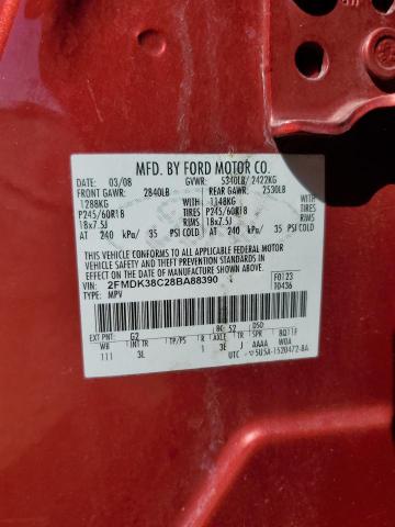 Photo 11 VIN: 2FMDK38C28BA88390 - FORD EDGE 