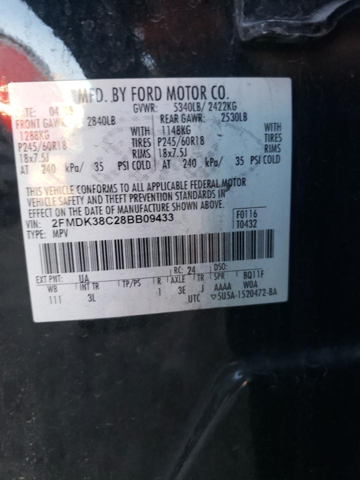 Photo 12 VIN: 2FMDK38C28BB09433 - FORD EDGE 