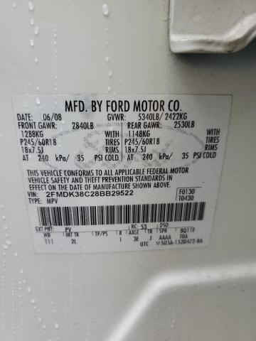 Photo 11 VIN: 2FMDK38C28BB29522 - FORD EDGE 