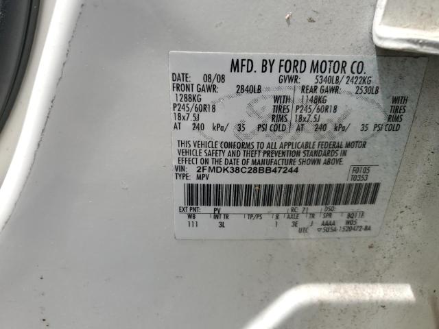 Photo 12 VIN: 2FMDK38C28BB47244 - FORD EDGE 