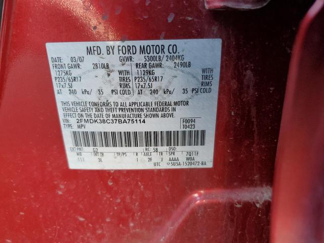 Photo 12 VIN: 2FMDK38C37BA75114 - FORD EDGE SEL 