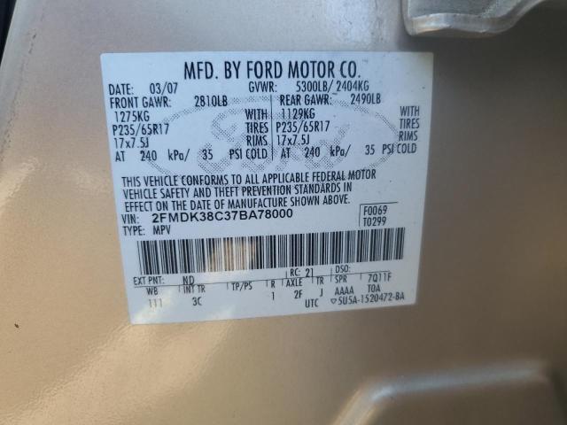 Photo 11 VIN: 2FMDK38C37BA78000 - FORD EDGE 