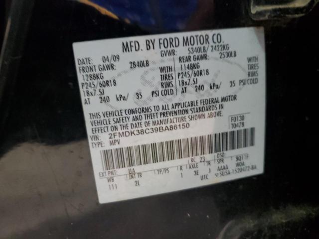 Photo 11 VIN: 2FMDK38C39BA86150 - FORD EDGE 