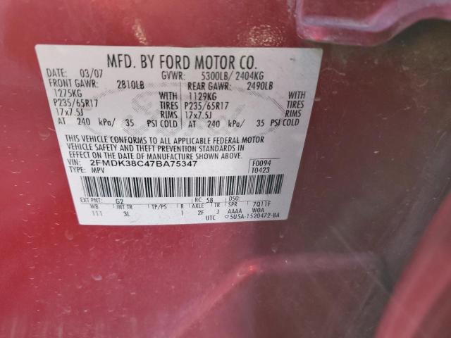 Photo 11 VIN: 2FMDK38C47BA75347 - FORD EDGE 