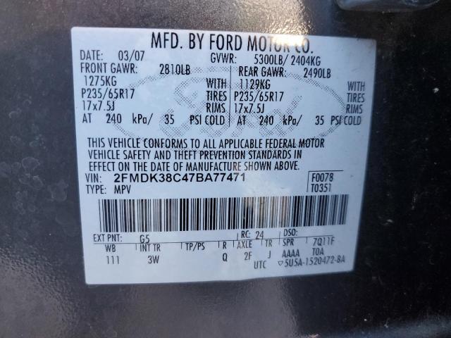 Photo 12 VIN: 2FMDK38C47BA77471 - FORD EDGE 