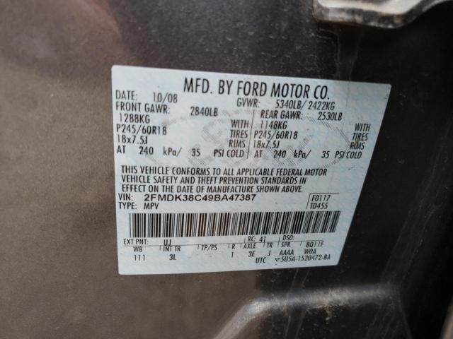 Photo 9 VIN: 2FMDK38C49BA47387 - FORD EDGE 