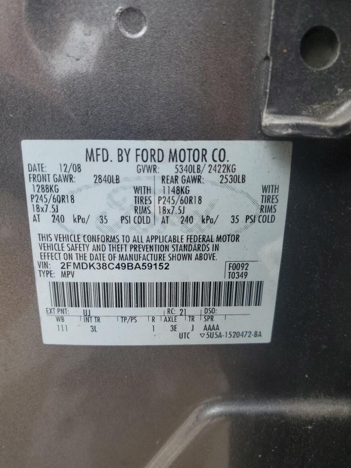 Photo 12 VIN: 2FMDK38C49BA59152 - FORD EDGE 