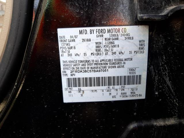 Photo 9 VIN: 2FMDK38C57BA97051 - FORD EDGE 