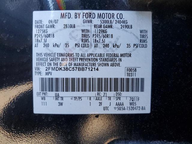 Photo 11 VIN: 2FMDK38C57BB71214 - FORD EDGE 