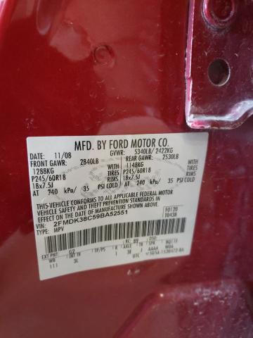 Photo 12 VIN: 2FMDK38C59BA52551 - FORD EDGE SEL 