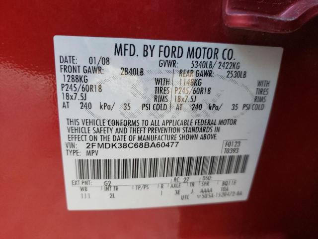 Photo 12 VIN: 2FMDK38C68BA60477 - FORD EDGE 