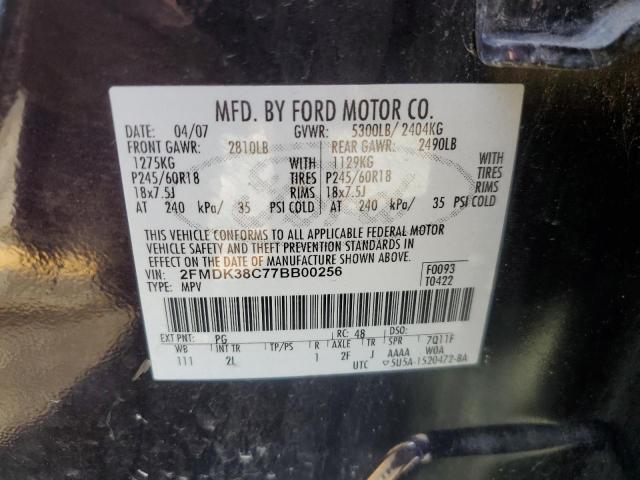 Photo 12 VIN: 2FMDK38C77BB00256 - FORD EDGE SEL 