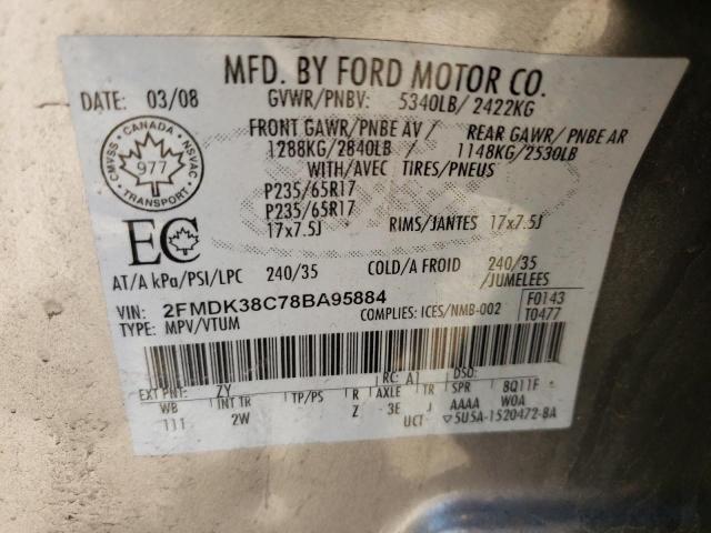 Photo 12 VIN: 2FMDK38C78BA95884 - FORD EDGE 