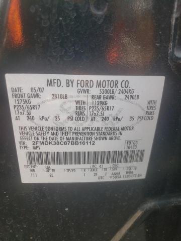 Photo 13 VIN: 2FMDK38C87BB16112 - FORD EDGE SEL 