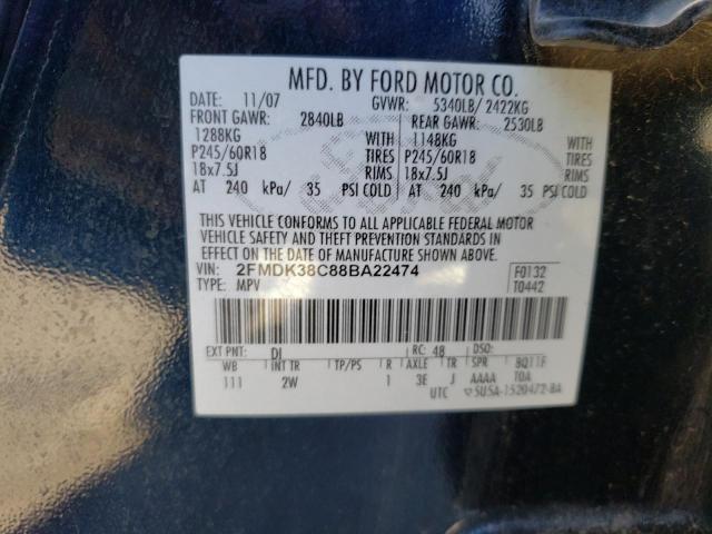 Photo 12 VIN: 2FMDK38C88BA22474 - FORD EDGE 