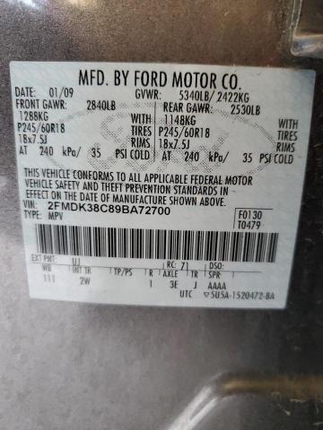 Photo 11 VIN: 2FMDK38C89BA72700 - FORD EDGE 