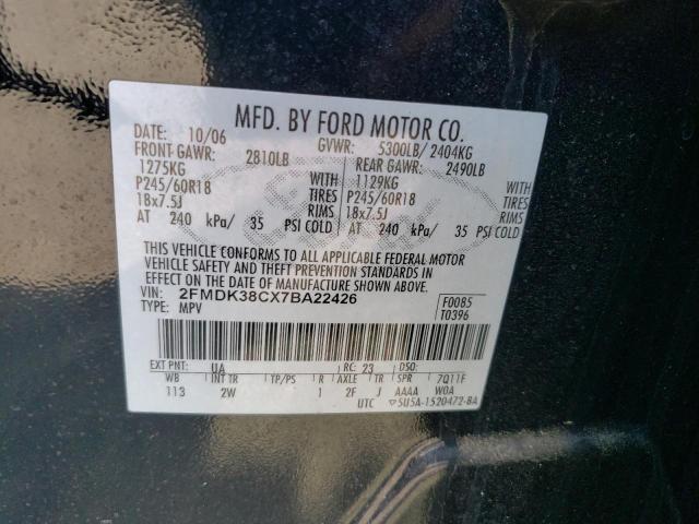 Photo 11 VIN: 2FMDK38CX7BA22426 - FORD EDGE SEL 