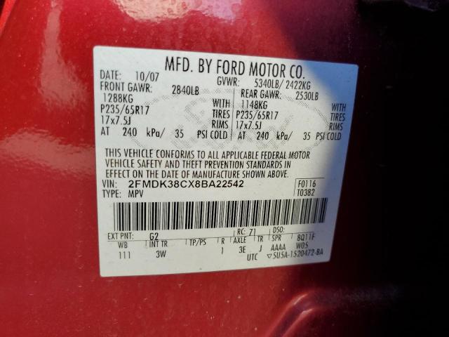 Photo 13 VIN: 2FMDK38CX8BA22542 - FORD EDGE 