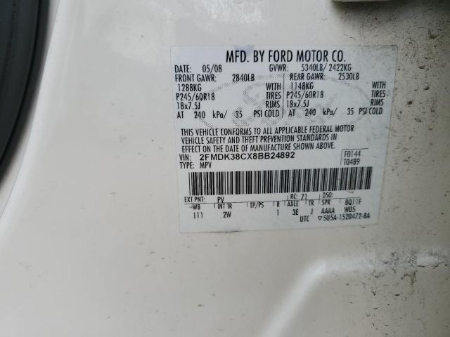 Photo 11 VIN: 2FMDK38CX8BB24892 - FORD EDGE 