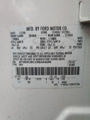 Photo 12 VIN: 2FMDK38CX9BA64288 - FORD EDGE 