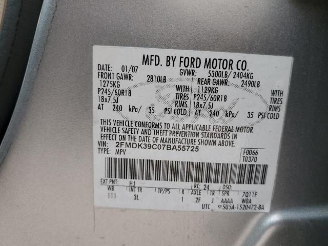 Photo 13 VIN: 2FMDK39C07BA55725 - FORD EDGE SEL P 