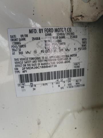 Photo 12 VIN: 2FMDK39C18BB48738 - FORD EDGE LIMIT 