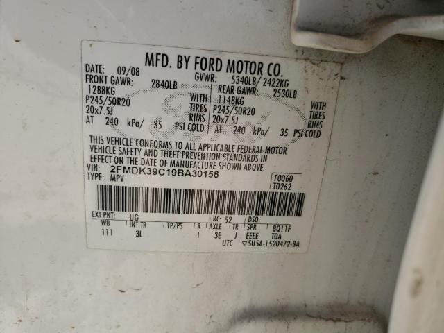 Photo 12 VIN: 2FMDK39C19BA30156 - FORD EDGE LIMIT 