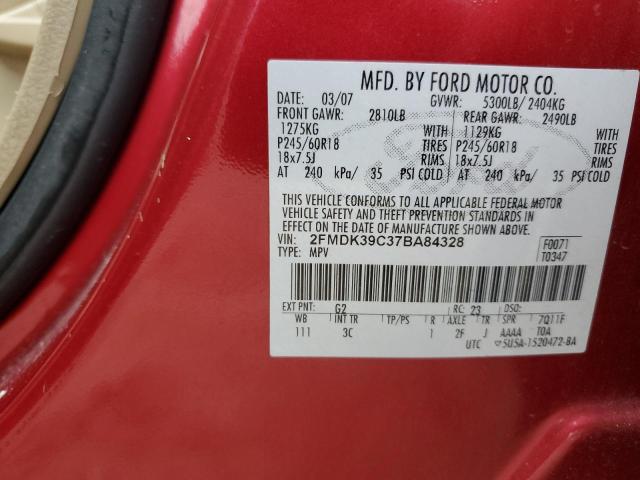 Photo 11 VIN: 2FMDK39C37BA84328 - FORD EDGE 