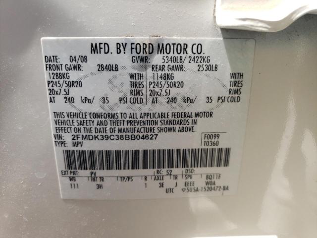 Photo 9 VIN: 2FMDK39C38BB04627 - FORD EDGE LIMIT 