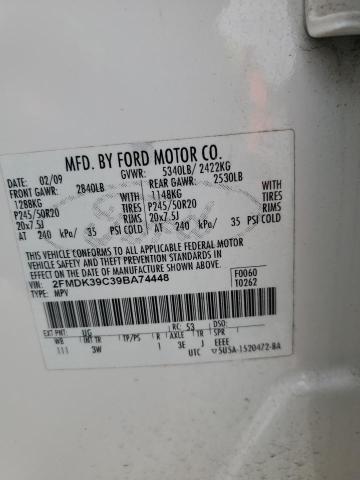 Photo 12 VIN: 2FMDK39C39BA74448 - FORD EDGE 