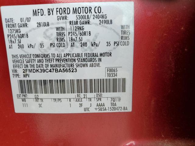 Photo 12 VIN: 2FMDK39C47BA56523 - FORD EDGE 