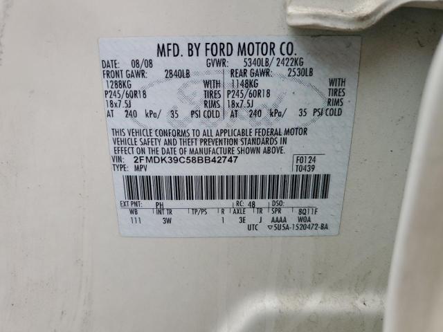 Photo 12 VIN: 2FMDK39C58BB42747 - FORD EDGE LIMIT 