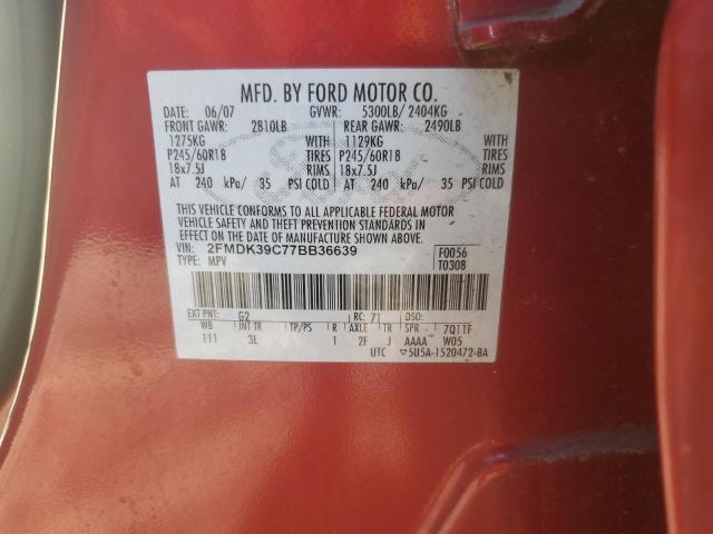 Photo 12 VIN: 2FMDK39C77BB36639 - FORD EDGE SEL P 